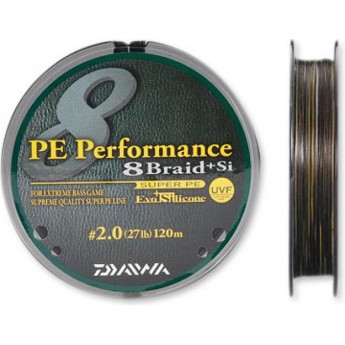 Плетеная леска DAIWA PE Performance 8 Braid + Si / #1,5 (9,5 кг) - 120м (тёмно-коричневая) Плетеная леска DAIWA PE Performance 8 Braid + Si / #1,5 (9,5 кг) - 120м (тёмно-коричневая)